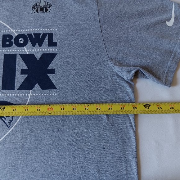 Nike New England Patriots superbowl XLIX men's gray short-sleeve t-shirt size XL - Picture 7 of 9